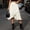 White, variant on Women's High Waisted Skirts Asymmetrical Ruffle Flowy Business Casual Work Midi Skirt Brown XL(XL)