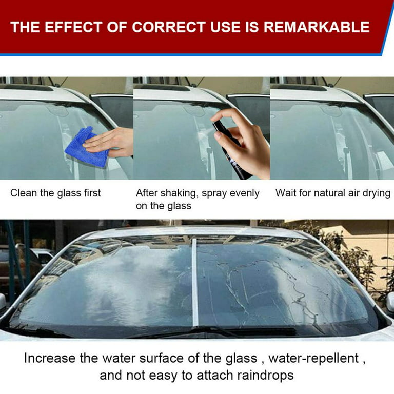 Tohuu Car Glass Coating Hydrophobic Water Repels Cleaner Spray Windscreen  Hydrophobic Coating Anti Fog Mist Rainproof Agent for Windows Mirrors  Glasses practical 