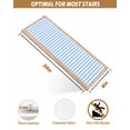 thumbnail image 4 of Stair Treads for Wooden Steps, Blue White Stripe Peel and Stick Stair Treads with Adhesive, Modern Minimalist Geometric Striped Non Slip Indoor Stairs Runner Rugs Mats for Elders Dogs 8"x30"7PCS, 4 of 7
