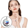 thumbnail image 2 of IROINID Collier Couple Lune Amour Saint-Valentin Pendentif Étoile Pierre Bijoux, 2 of 3
