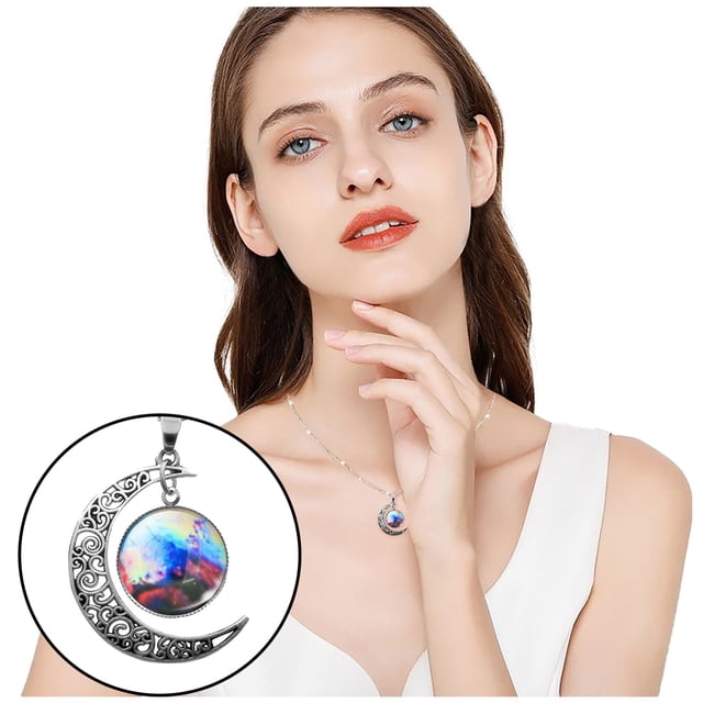 Fiudx Ofertas flash del día solo en línea Collar de pareja de San Valentín con colgante de piedra de estrella