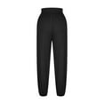 thumbnail image 6 of Elainilye Fashion Women's Yoga Leggings Solid High Waist Workout Leggings Casual Sweatpants Yoga Gym Pants,Black, 6 of 7