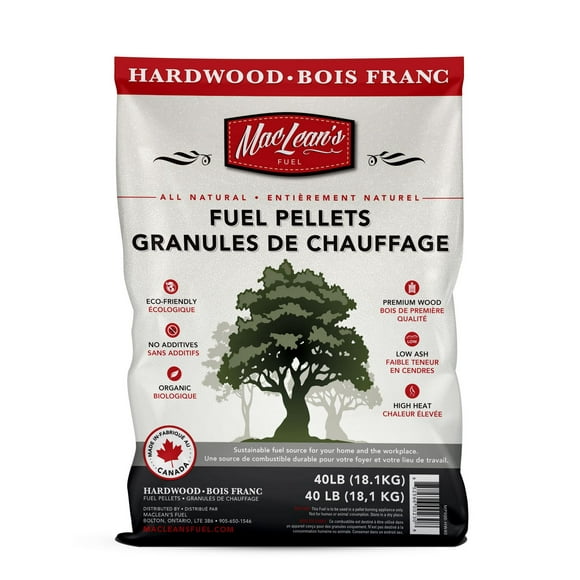 Granules de combustible de chauffage au bois dur, grand sac, MacLean's.