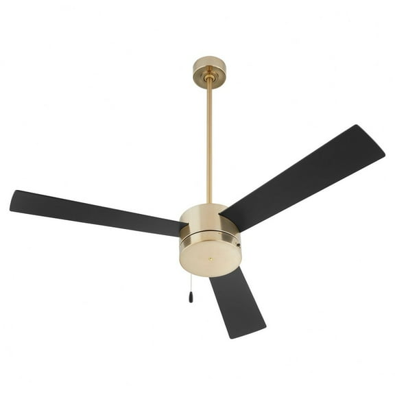 3-119-40 Oxygen Lighting Allegro - 3 Blade Ceiling Fan-12.25 Inches Tall and 52 Inches Wide-Aged Brass Finish