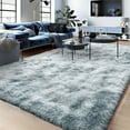 thumbnail image 2 of Conbriboy Area rug living room Indoor Floor rugs by size Large rugs Shaggy Nursery Area Rug for Baby Toddler Princess Room washable rug 8x10ft Tie-dyed silver grey, 2 of 8