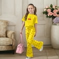 thumbnail image 6 of Gaexia Children'S Jogging Set,Girls Casual Fashion Outfit Bow Short Sleeve Top and Long Pants Comfy Two Piece Playwear Fashion Clothes,9-10 Years, 6 of 6