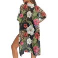 thumbnail image 5 of HELLHERO Kimono Long Kimono Swimsuit Cover Up for Beach Polyester Swimsuit Coverup Summer Beach Cover Ups Floral Leopard, 5 of 6