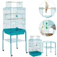 thumbnail image 5 of Renwick 47" Play Top Bird Cage with Rolling Stand, Teal Blue, 5 of 9
