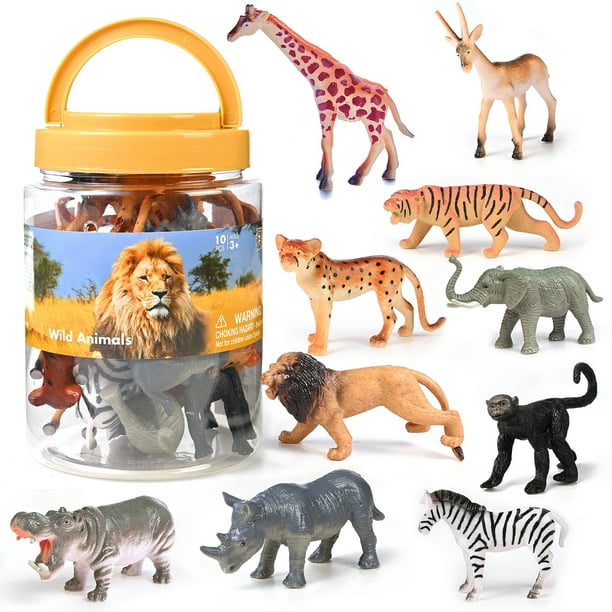 10pcs Wild Animals Figures Toys Realistic Wild Zoo Animals Figurines Model  Ornaments For Children Gifts