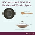 thumbnail image 2 of Anolon Advanced Home Hard Anodized Nonstick Wok/Stir Fry with Lid and Cooking Tool, 14 Inch, Bronze, 2 of 9