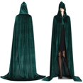 thumbnail image 2 of Unisex Halloween Hooded Cloak Costumes Party Cape Adult Turtle Neck Bronzing Cloak Coat Wicca Robe Halloween Party Ghost Clothes, 2 of 4