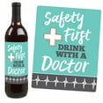 thumbnail image 6 of Big Dot of Happiness Medical School Grad - Doctor Graduation Party Decorations for Women and Men - Wine Bottle Label Stickers - Set of 4, 6 of 8
