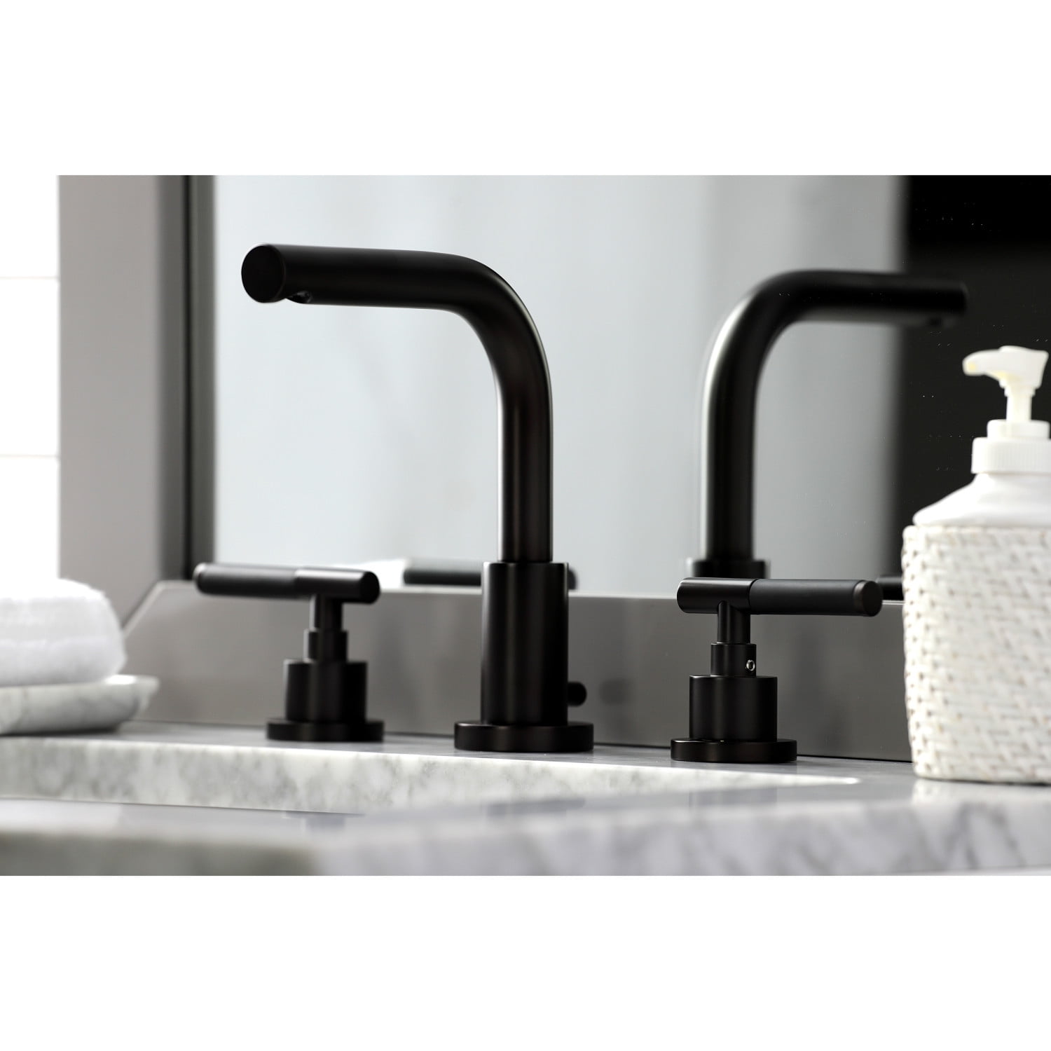 Fauceture FSC8955CKL Kaiser Widespread Bathroom Faucet with Pop-Up Drain, Oil Rubbed Bronze
