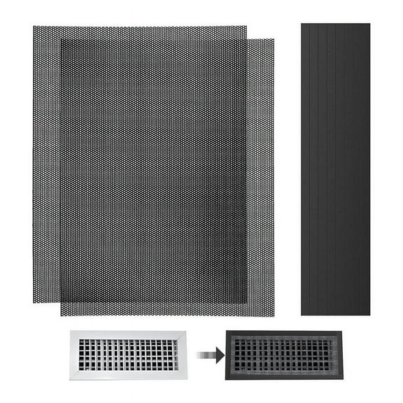400X300mm DIY Floor Register Vent Cover, 2Pack PVC Magnetic Vent Cover Floor Register Trap AC Screen Mesh