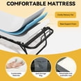 thumbnail image 2 of Folding Bed with Mattress for Adults, Single Size Portable Foldable Bed with Strong Metal & Wood Frame, Rollaway Guest, 75" x 31", 2 of 9