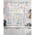 Botanical Leaves Kitchen Curtains Sets 24 Inch Length with Valance ...