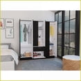 thumbnail image 5 of Armoires, Modern Black Wengue & White 1 Drawer 7 Door 8 Shelf | Wenge | Particle Board, 5 of 7
