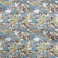 thumbnail image 1 of oneOone Polyester Lycra Brown Fabric Florals Fabric For Sewing Printed Craft Fabric By The Yard 56 Inch Wide, 1 of 4