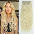 thumbnail image 2 of LHWEN Long Curly Hair Wig with Water Ripple Design for Increased Volume 50cm High Temperature Wire Clip for Easy Attachment Versatile Styling for Long and Short Looks Natural and Full Appearance, 2 of 9