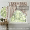 thumbnail image 6 of VHC Brands Annie Buffalo Portabella Check Farmhouse Ruffled Prairie Swag Curtain Set 36x36x18, 6 of 6