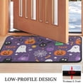 thumbnail image 3 of Happy Halloween Pumpkin Non Slip Washable Door Mat Horror Pumpkin Ghost Doormat Retro for Entry Floor Mat Set Living Room Bedroom Bathroom Crystal Velvet 30x17 Inches, 3 of 7