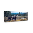 thumbnail image 3 of Stupell Industries Moose in River Mountain Scene Animals & Insects Painting Gallery Wrapped Canvas Print Wall Art, 3 of 5