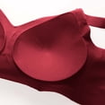 thumbnail image 3 of BRGZLK Womens Wireless Bras Casual Solid Color Full Coverage Soft Comfortable Sport Bra Lightweight Breathable Plus Size Cup Bralette Wine XXL, 3 of 6