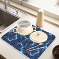 thumbnail image 6 of Ryvnso Blue Lightning Dish Drying Mat for Kitchen Countertop 16x18 Small Dish Pad Drainer Rack Dish Sink Mats, 6 of 7