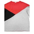 thumbnail image 2 of Womens Red Black Grey Colorblock Long Sleeve Lightweight Sweater Shirt Top 3X, 2 of 2