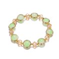 thumbnail image 1 of Xiao Hua Pulseras de mujer de acero inoxidable con cristales degradados y esmaltado de colores, color verde y blanco., 1 of 4