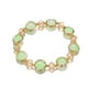 thumbnail image 1 of Xiao Hua Pulseras de mujer de acero inoxidable con cristales degradados y esmaltado de colores, color verde y blanco., 1 of 4