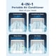 thumbnail image 2 of CENSTECH Aire acondicionado portátil 4 en 1, enfriador de aire evaporativo con 4 modos y 3 velocidades, temporizador de 15 horas para apagado automático inteligente, tanque de 2 galones para refrigera, 2 of 5