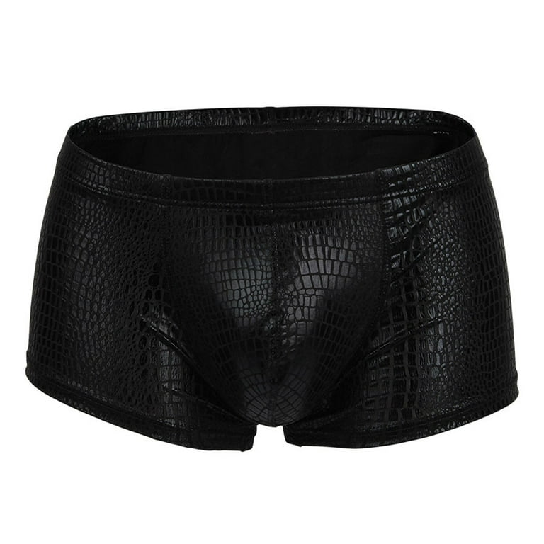 Gubotare Men'S Underwear Men's Breathable Cotton Underwear Separated Pouch  Colorful Everyday Boxer Briefs,Black XL 