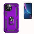 thumbnail image 2 of For iPhone 15 Pro (2023, 6.1"), Shockproof Case Phone Cover Anti-Scratch Protective Cover with Ring Holder and Tempered Glass Screen, 2 of 8