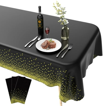 

3 Pack Plastic Table Cloths for Parties Disposable