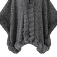 thumbnail image 3 of Ponchos for Women Shawls and Wraps Evening Dresses Elegant Faux Fur Party Collar Cloak Cape, 3 of 8