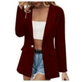 thumbnail image 1 of Blazer Décontracté Léger pour Femme, Ouvert à l'Avant, Revers, Veste à Manches Longues, Tailleur pour le Travail au Bureau, Vestes Blazer pour Quotidien/travail, 1 of 1