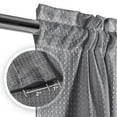 thumbnail image 2 of River Dream Waffle Kitchen Curtains Valance for Cafe 2 Panels, 36 Inch Short, 36"x30", Grey, 2 of 5