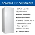 thumbnail image 3 of Koolatron Slim Upright Freezer 5.3 cu ft (150L), White, Manual Defrost, 3 of 7