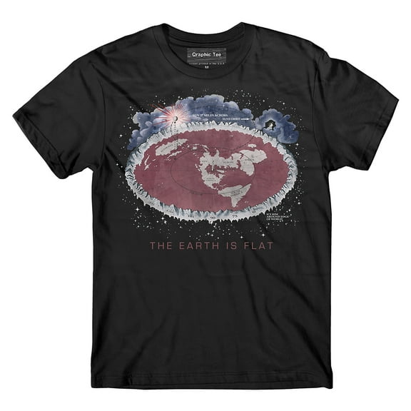 Flat Earth t-shirt, Voliva Map, Earth is flat, Wilbur Glenn Voliva 1931