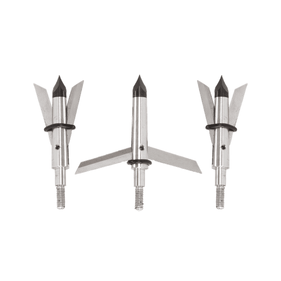 Stryke Tomahawk 2-Blade Expandable Broadheads, 3-Pk, 100-Grain, Aluminum, 14674A, Gray