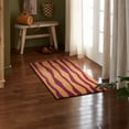 thumbnail image 2 of TOWN & COUNTRY TERRA Ravine Abstract Mountain Outdoor Door Mat, Natural Coir, Heavyweight, Non-Slip Entryway Mat, Purple, 18"x30", 2 of 5