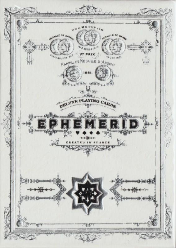 EPHEMERID Playing cards - White Collectors #1 B&W by Mr. Cup