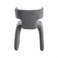 thumbnail image 4 of Cid Fiu 22 Inch Dining Chair- Curved Wingback- Gray Textured Polyester, 4 of 6