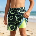 thumbnail image 2 of Krdevn Boys Print 2-in-1 Swim Trunks Compression Lined Board Shorts Size:3-4 Years, 2 of 4