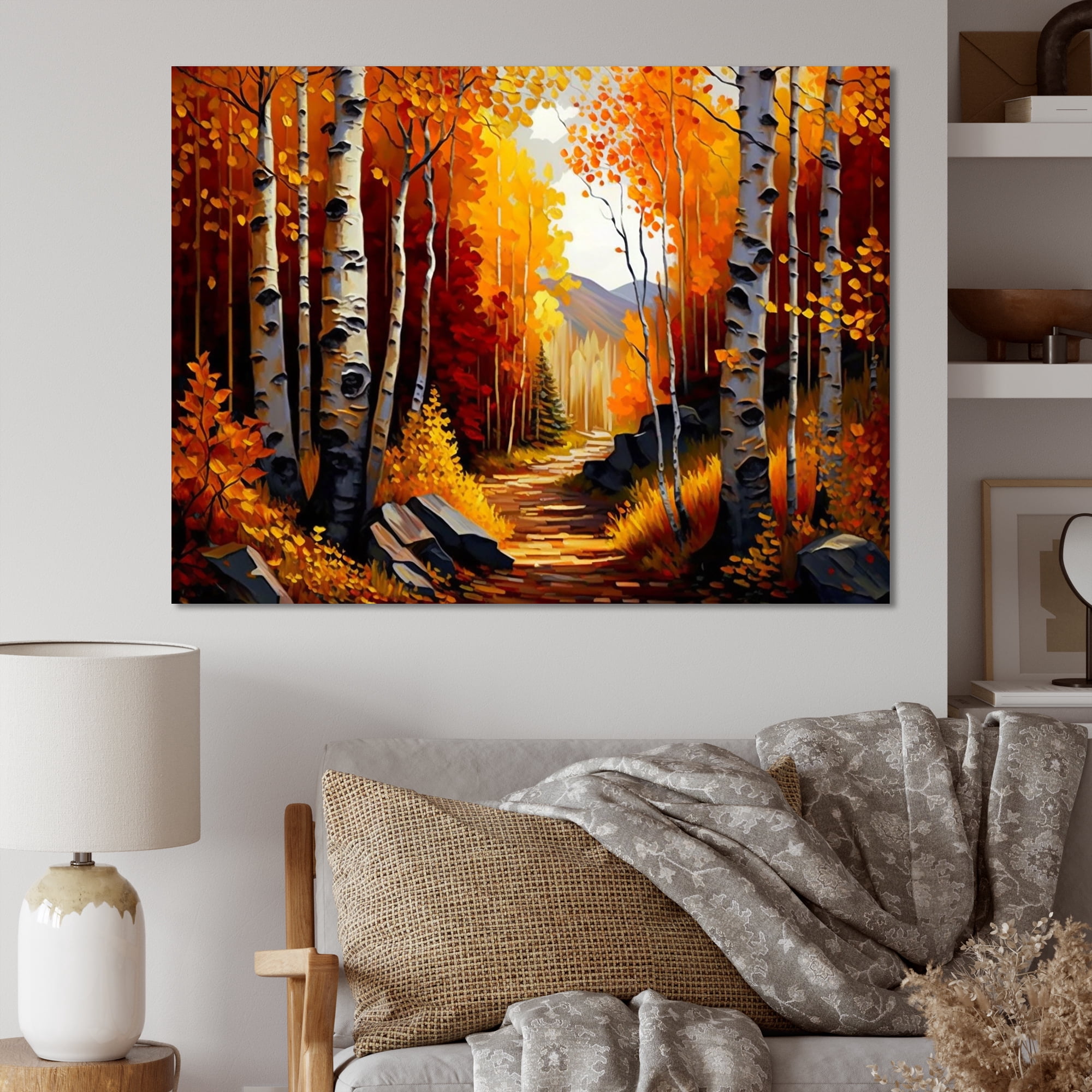 Designart Path Into The Forest V Canvas Wall Art