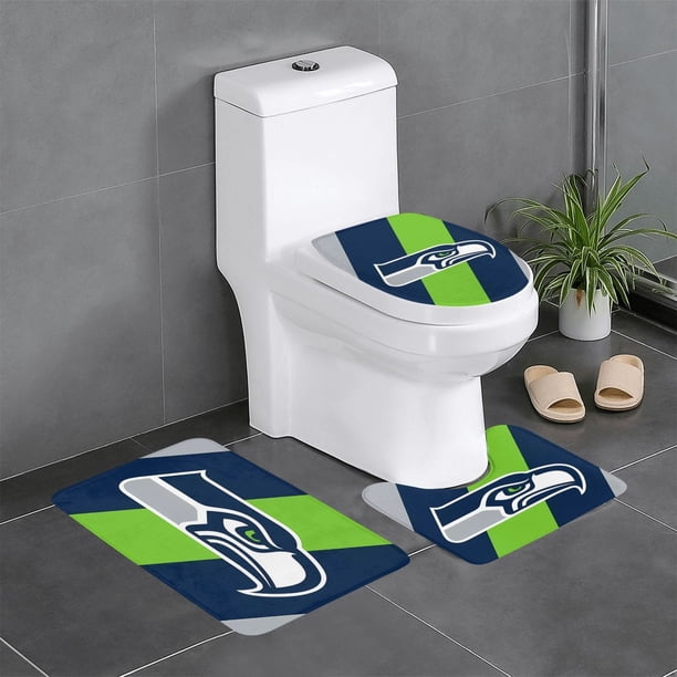 Juego de alfombras de baño de 3 piezas del equipo Seahawks Alfombra antideslizante para baño de 24 x 16 pulgadas