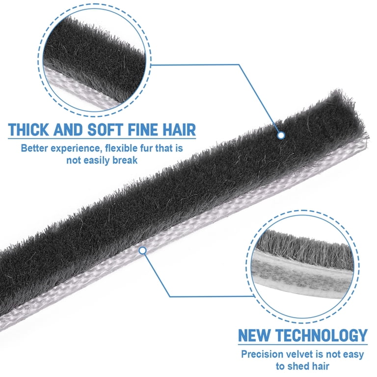 Armscye Brush Felt Weather Stripping, 32.8 Feet, Gray photo 8
