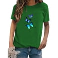 thumbnail image 2 of LowProfile Shirts for Women Plus Size Short Sleeve Casual Tops Fashion Trend Butterfly Print Round Neck Top T-Shirts, 2 of 3