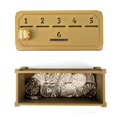 thumbnail image 4 of Juego Coin Drop, juego de un centavo con 30 monedas de metal, elegante caja de juego, 1 dado y 1 especificación. Un divertido juego de mesa clásico., 4 of 6